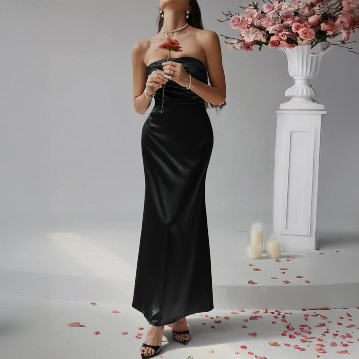 Damen Bustier Maxiklänning med elegant snitt och flödande material Mirla-Eva Jonsson