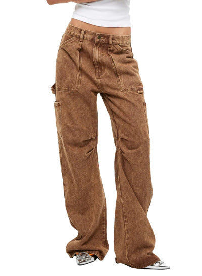 Damen Cargo-Jeans i avslappnad stil med praktiska fickor Mirla-Eva Jonsson