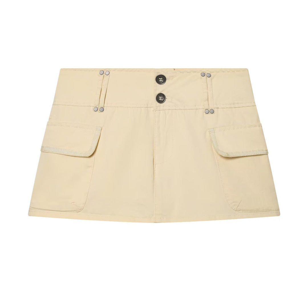 Damen Cargo Skirt med praktiska fickor och elastisk midja Mirla-Eva Jonsson