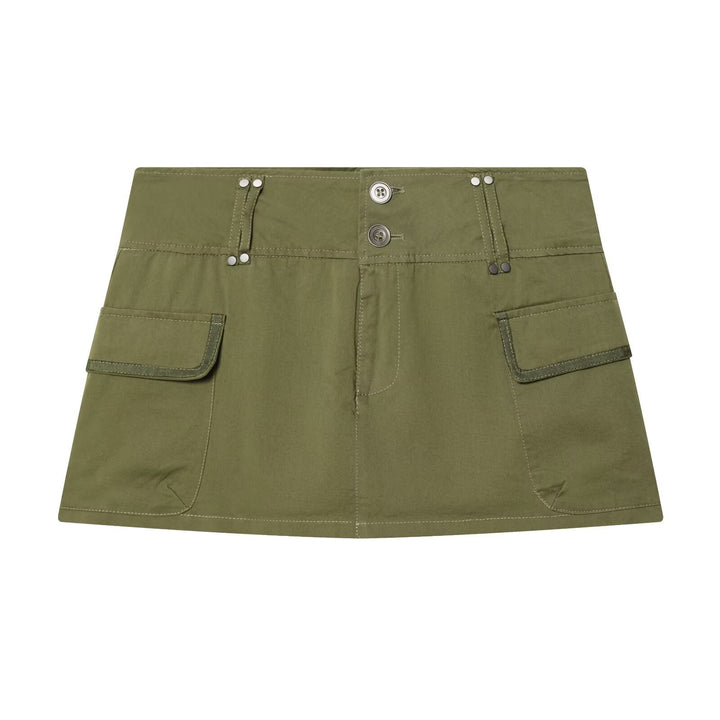 Damen Cargo Skirt med praktiska fickor och elastisk midja Mirla-Eva Jonsson