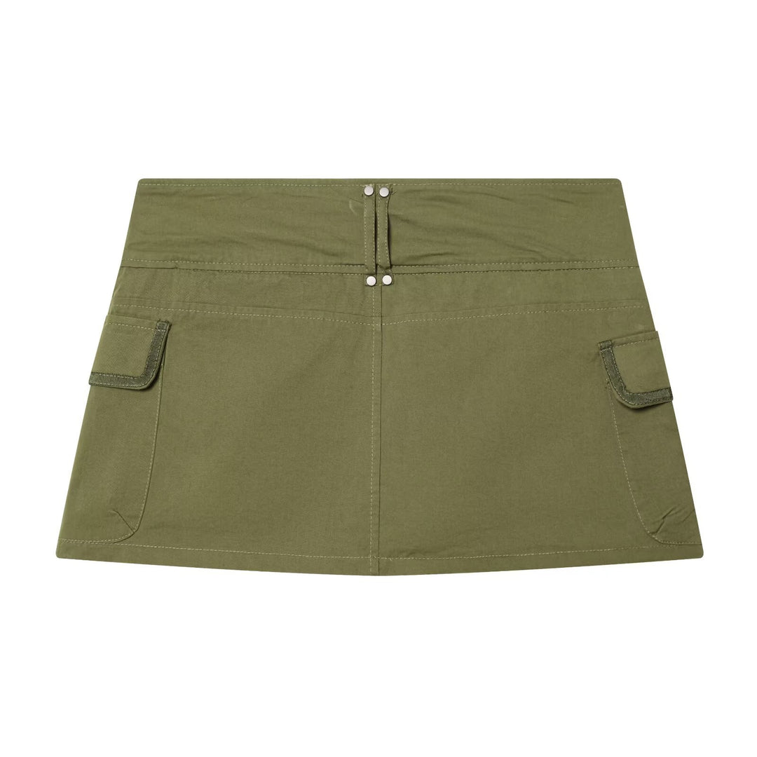 Damen Cargo Skirt med praktiska fickor och elastisk midja Mirla-Eva Jonsson