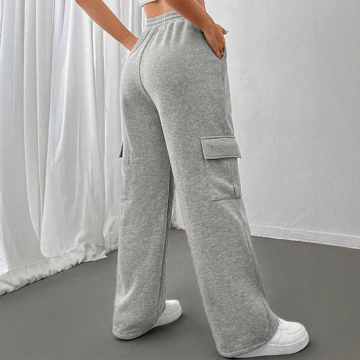 Damen Cargo-byxa med elastisk midja och sidofickor Mirla-Eva Jonsson