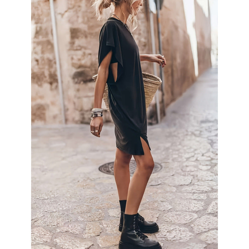 Damen Casual T-shirt dress with side slits and casual cut Mirla-Eva Jonsson