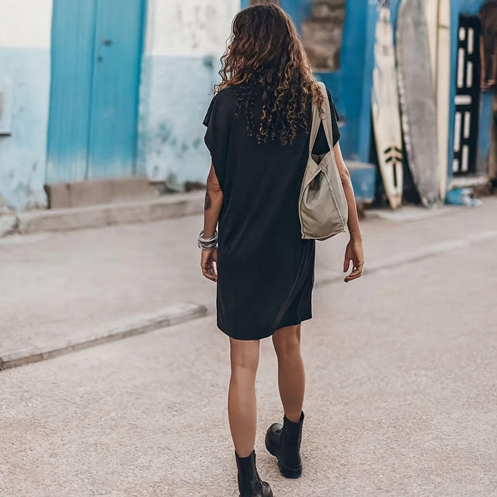 Damen Casual T-shirt dress with side slits and casual cut Mirla-Eva Jonsson