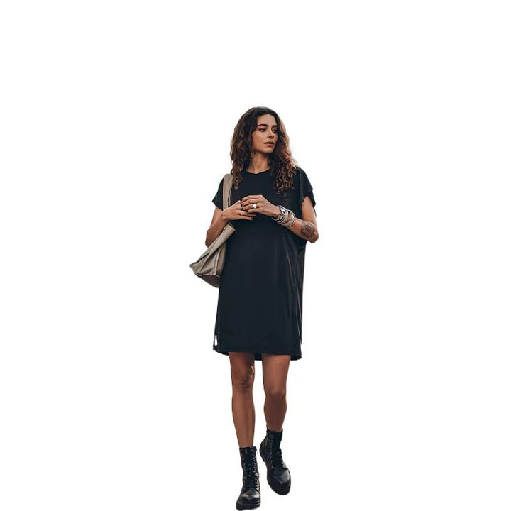 Damen Casual T-shirt dress with side slits and casual cut Mirla-Eva Jonsson
