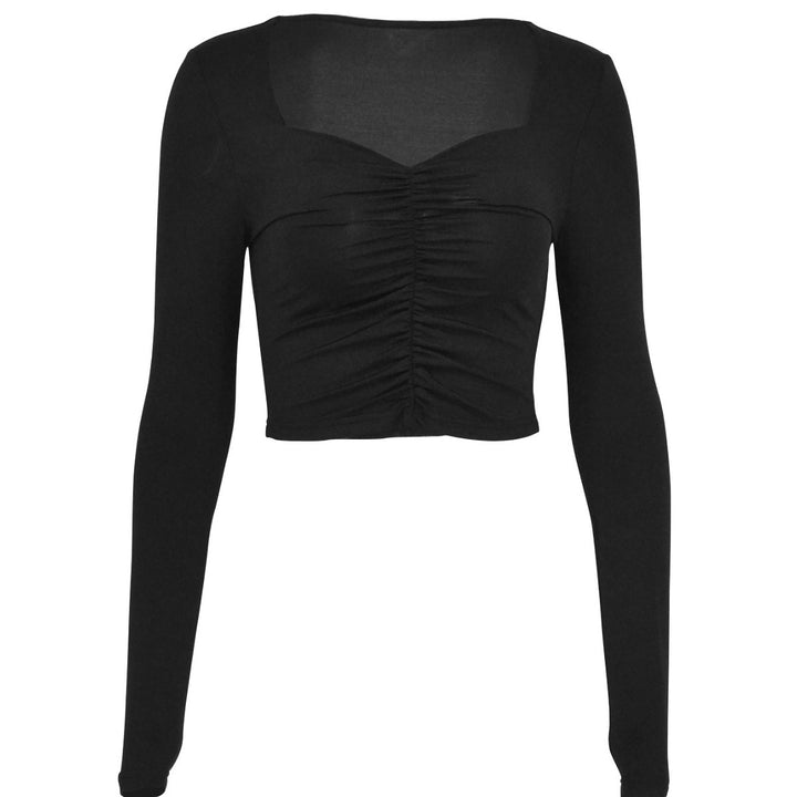 Damen Crop-Top med raffinerade rynkeffekter Mirla-Eva Jonsson