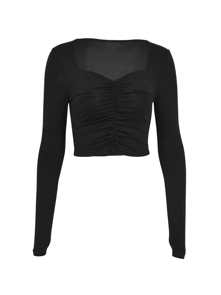 Damen Crop-Top med raffinerade rynkeffekter Mirla-Eva Jonsson
