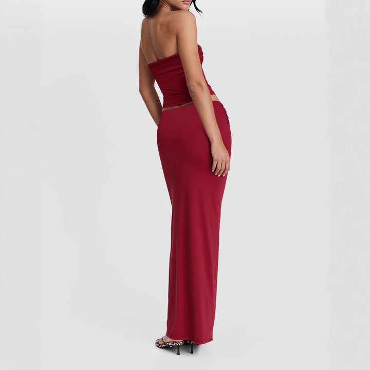 Damen Crop Top och Kjol Set Mirla-Eva Jonsson