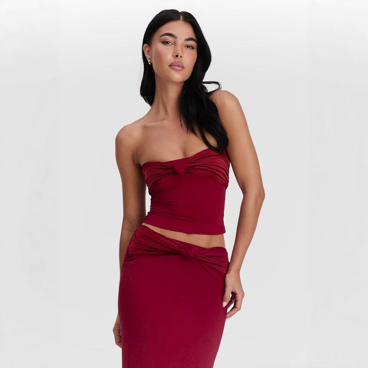 Damen Crop Top och Kjol Set Mirla-Eva Jonsson