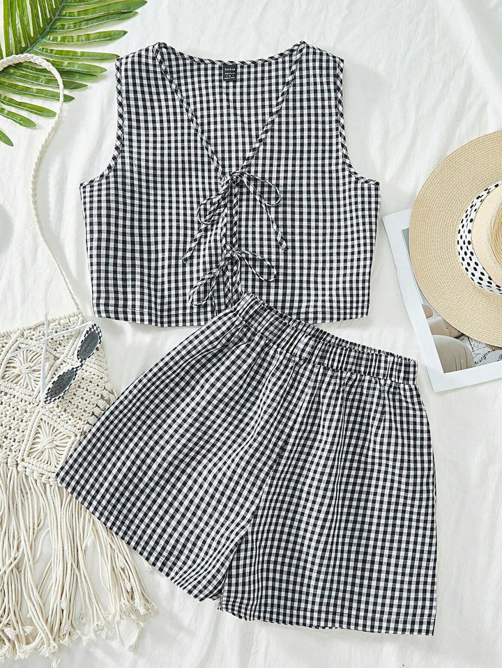 Damen Crop-Top och Shorts Set Mirla-Eva Jonsson