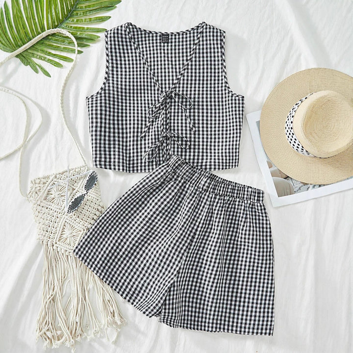 Damen Crop-Top och Shorts Set Mirla-Eva Jonsson