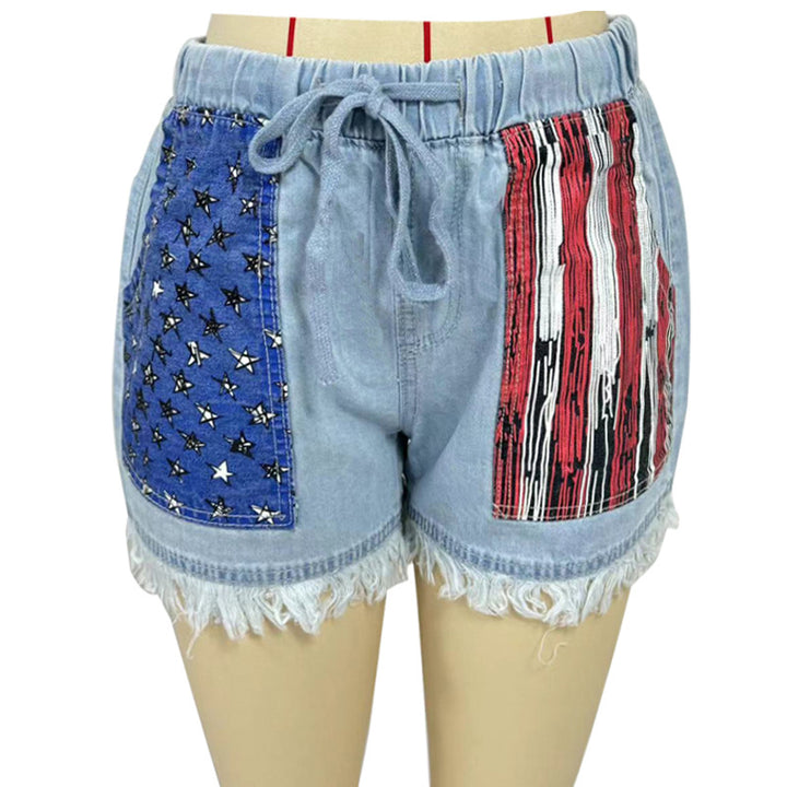 Damen Denim-Shorts med kreativa fickor Mirla-Eva Jonsson