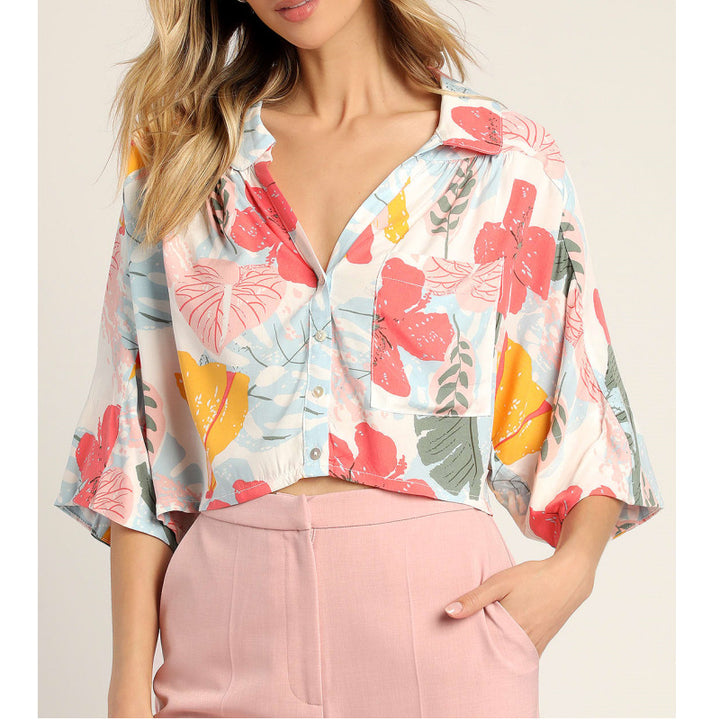 Damen Elegant Blus med vidskuren design och hög midja byxor Mirla-Eva Jonsson