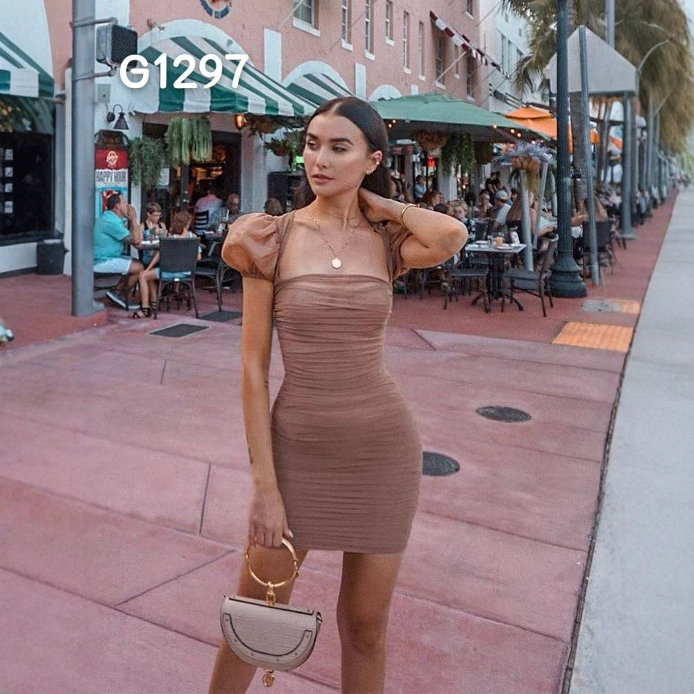 Damen Elegant Corsage-Blus med transparenta ärmar Mirla-Eva Jonsson