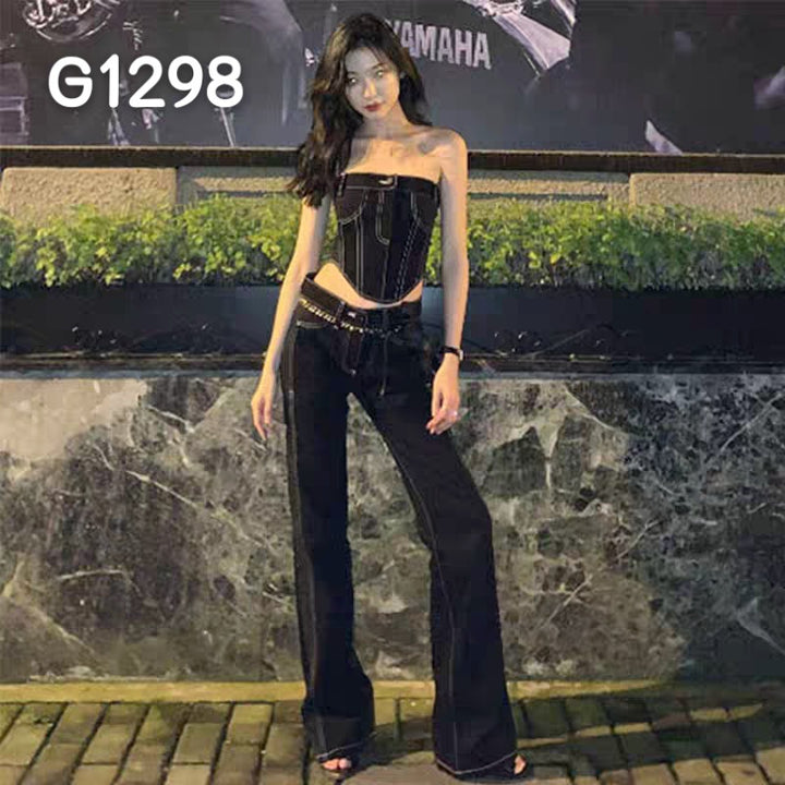 Damen Elegant Corsage-Blus med transparenta ärmar Mirla-Eva Jonsson