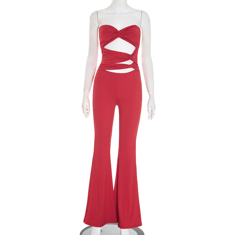 Damen Elegant Cut-Out Jumpsuit med flödande ben Mirla-Eva Jonsson