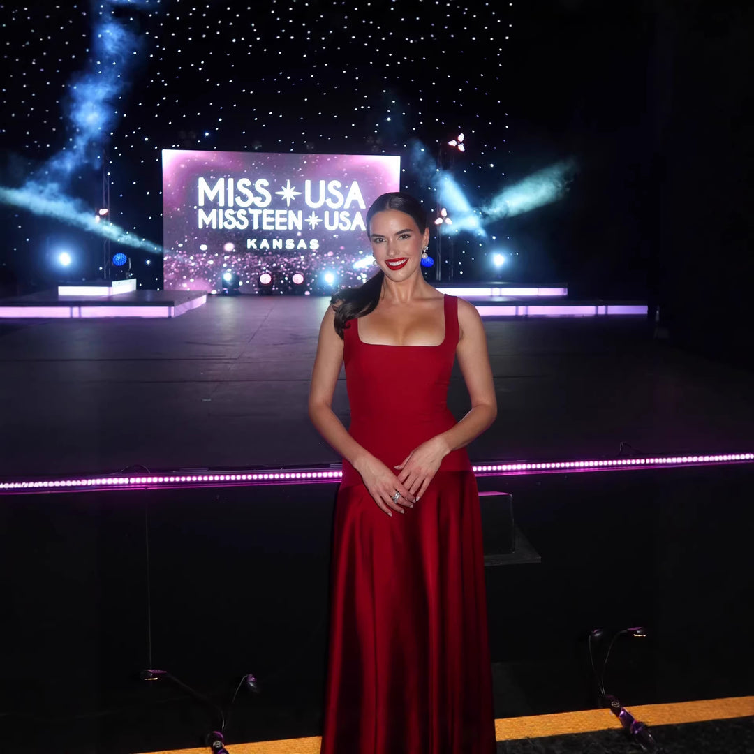 Damen Elegant Maxiklänning med A-linje silhuett och smala band Mirla-Eva Jonsson
