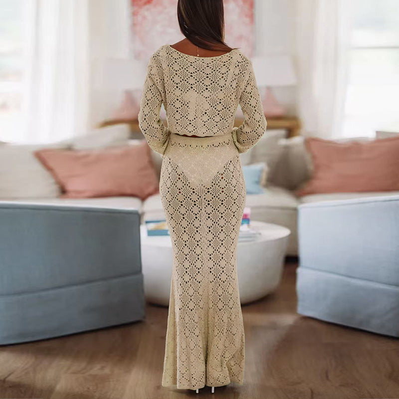 Damen Elegant Maxiklänning med raffinerad spet Struktur Mirla-Eva Jonsson