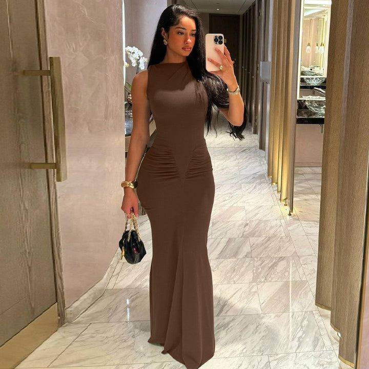 Damen Elegant Maxiklänning med sidofållsdetaljer och figurnära snitt Mirla-Eva Jonsson