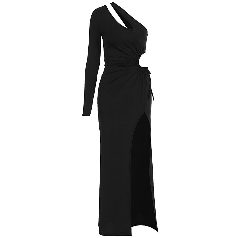 Damen Elegant asymmetrisk klänning med kappa och hudvänligt tyg Mirla-Eva Jonsson
