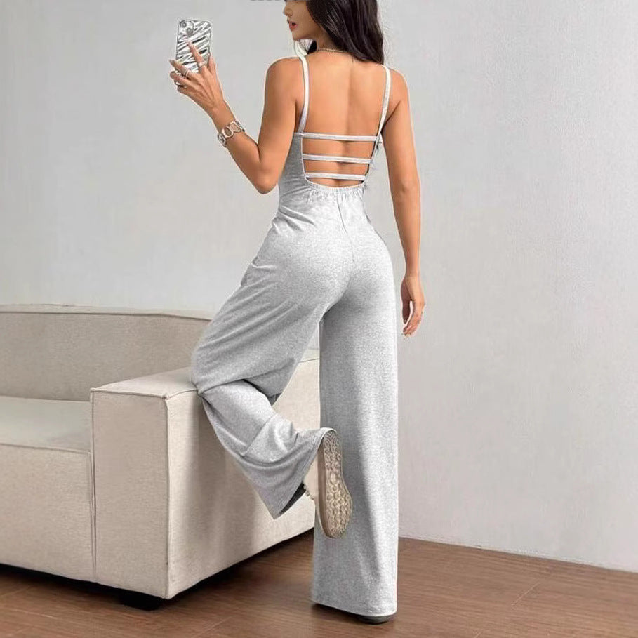 Damen Elegant jumpsuit med vida ben och smickrande överdel Mirla-Eva Jonsson