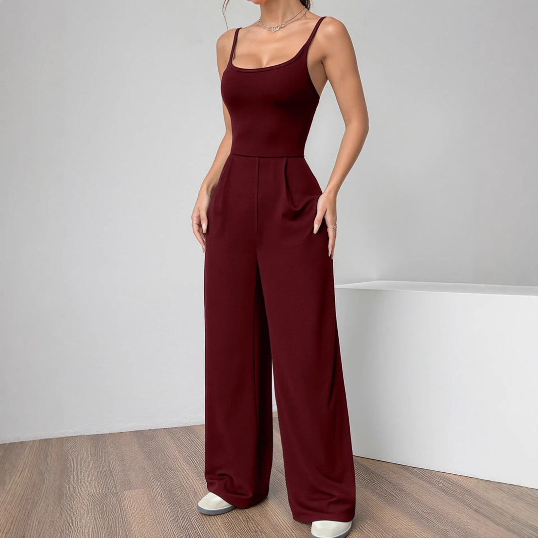 Damen Elegant jumpsuit med vida ben och smickrande överdel Mirla-Eva Jonsson