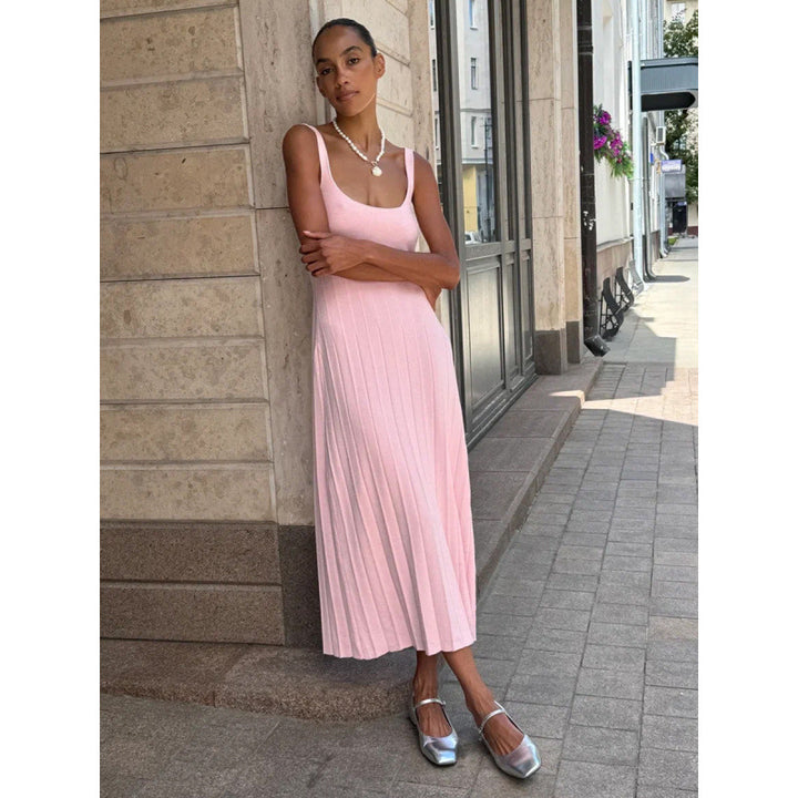 Damen Elegant knitted maxi dress with slim fit Mirla-Eva Jonsson