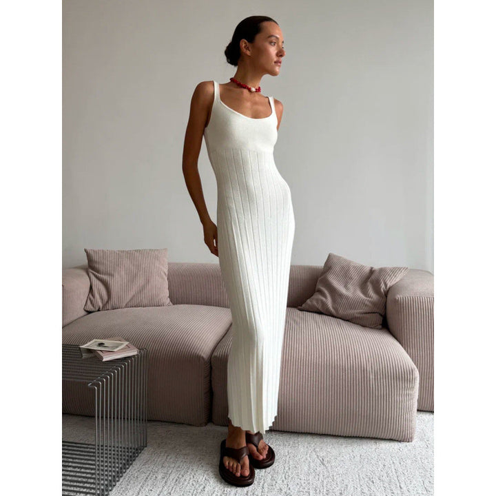 Damen Elegant knitted maxi dress with slim fit Mirla-Eva Jonsson
