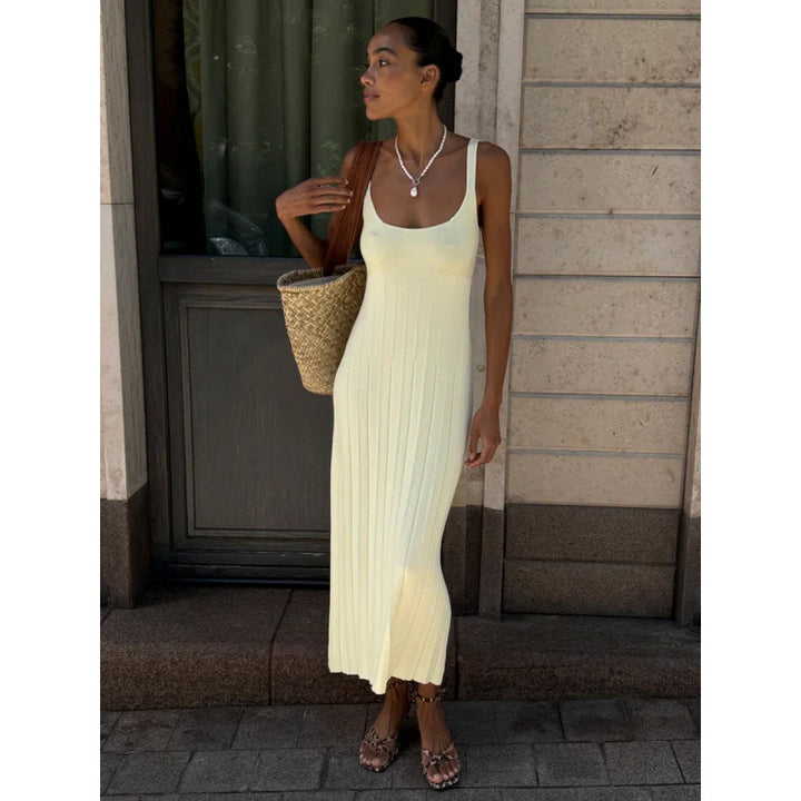 Damen Elegant knitted maxi dress with slim fit Mirla-Eva Jonsson