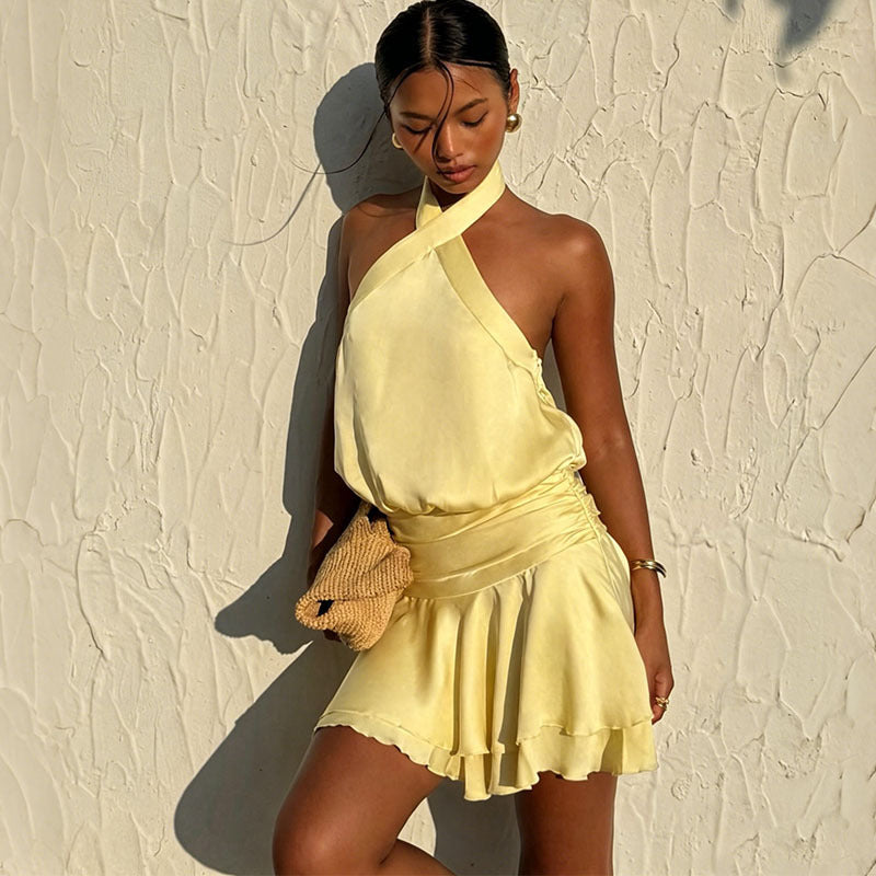 Damen Elegant wrap dress with off-shoulder design and flowing fabric Mirla-Eva Jonsson