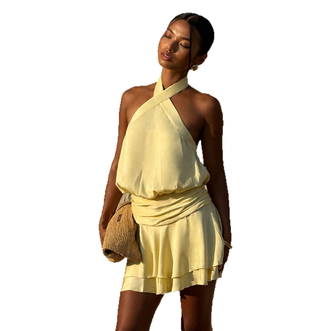 Damen Elegant wrap dress with off-shoulder design and flowing fabric Mirla-Eva Jonsson