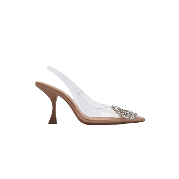 Damen Elegante Transparenta Pumps med Funklande Kristallackenter Mirla-Eva Jonsson