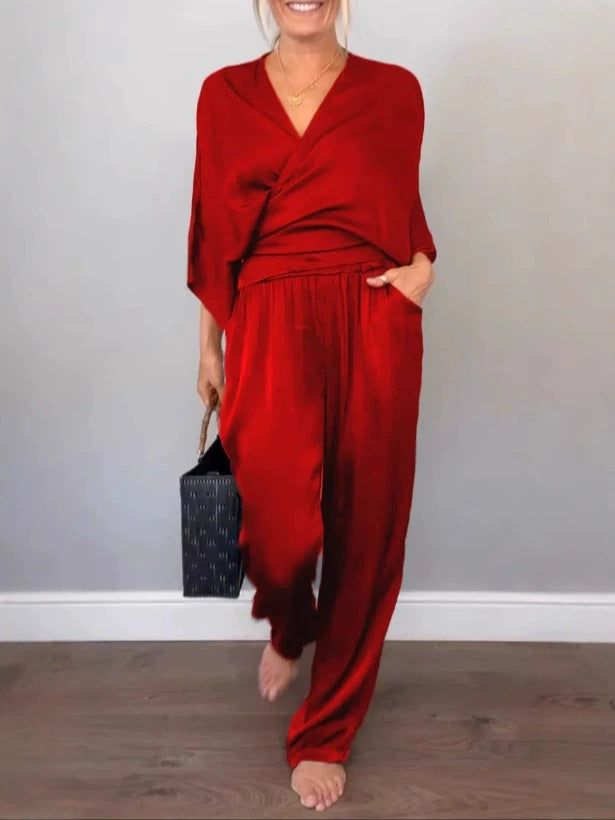 Damen Elegante und bequeme Satin-Jumpsuit Mirla-Eva Jonsson