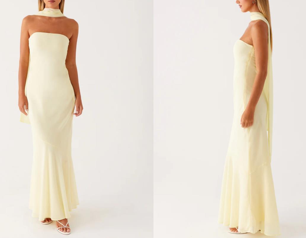 Damen Elegantes Langärmliges Abendkleid i blommönster Mirla-Eva Jonsson