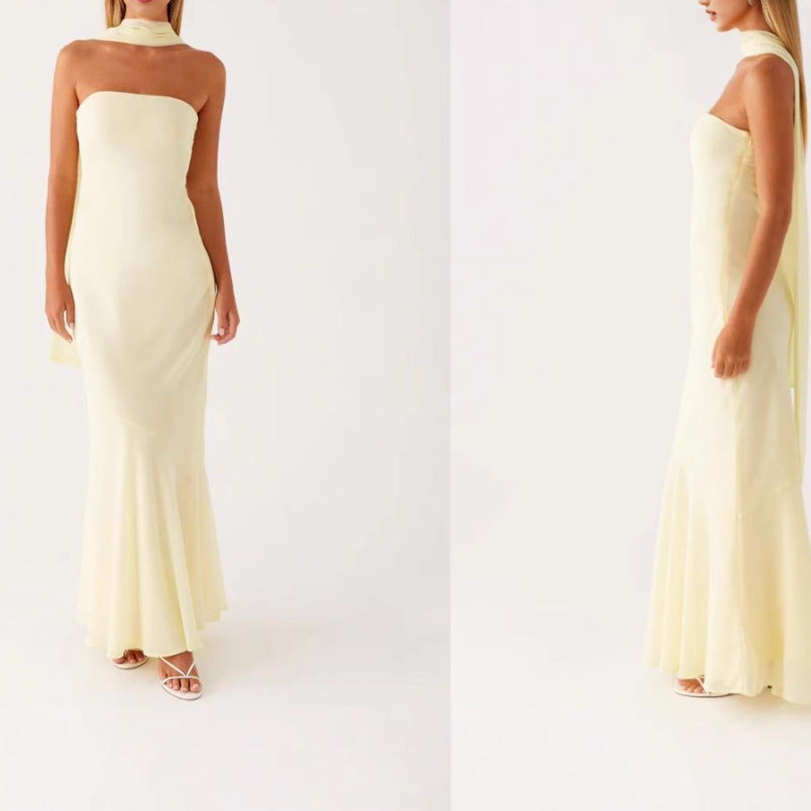 Damen Elegantes Langärmliges Abendkleid i blommönster Mirla-Eva Jonsson