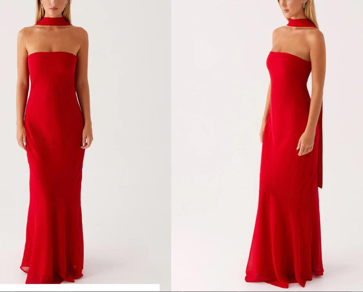 Damen Elegantes Langärmliges Abendkleid i blommönster Mirla-Eva Jonsson