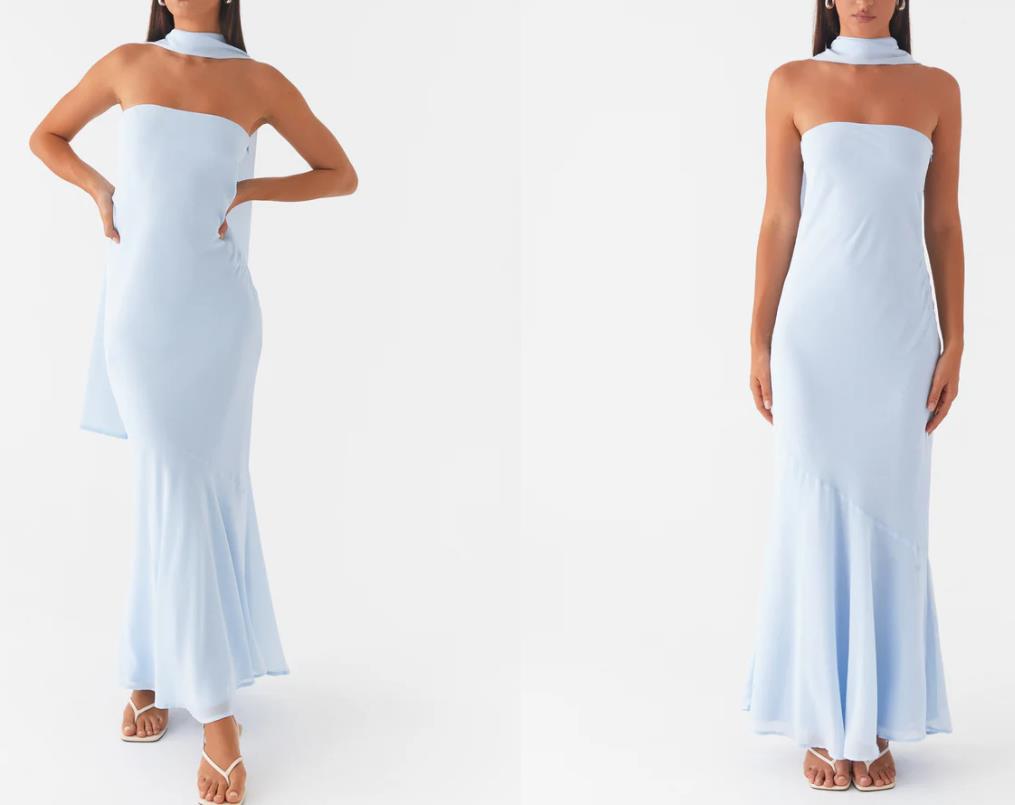 Damen Elegantes Langärmliges Abendkleid i blommönster Mirla-Eva Jonsson