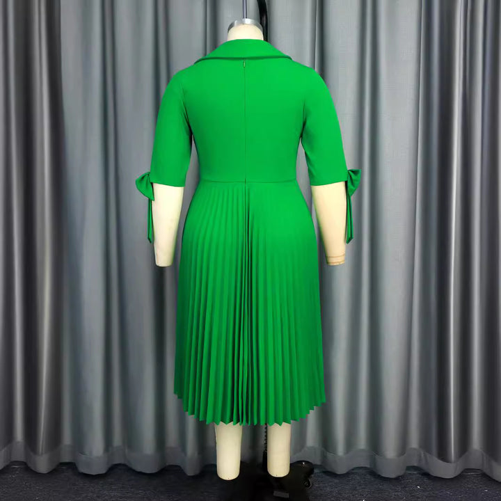 Damen Faltklänning med elegant krage- och ärmdesign Mirla-Eva Jonsson