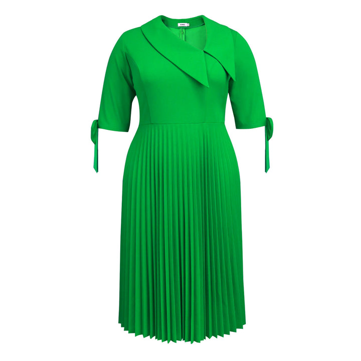 Damen Faltklänning med elegant krage- och ärmdesign Mirla-Eva Jonsson