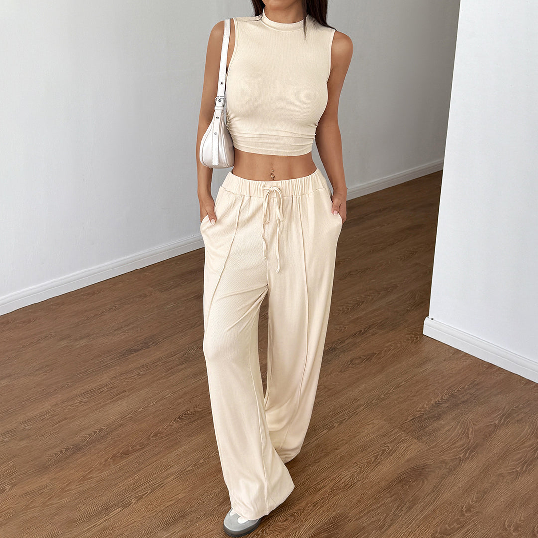 Damen Fashion Crop Top med lösa byxor Mirla-Eva Jonsson