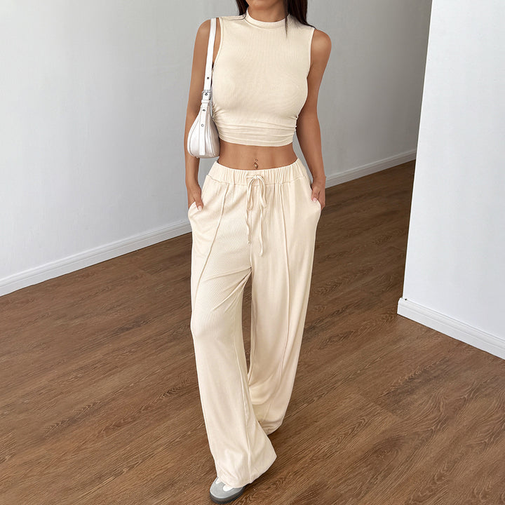 Damen Fashion Crop Top med lösa byxor Mirla-Eva Jonsson