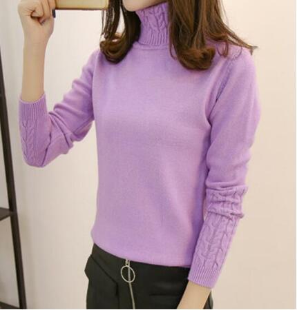 Damen Feinstrickpullover mit hohem Kragen und Zopfmuster Mirla-Eva Jonsson