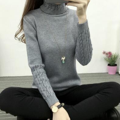 Damen Feinstrickpullover mit hohem Kragen und Zopfmuster Mirla-Eva Jonsson