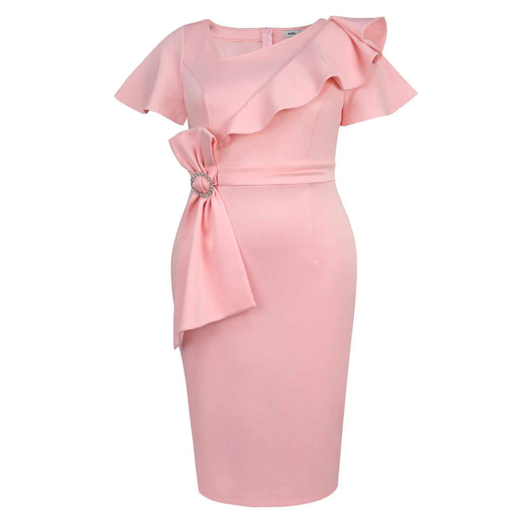 Damen Figurbetontes Kleid mit Rüschendetails und Taillengürtel Mirla-Eva Jonsson