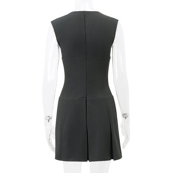 Damen Figurbetontes Minikleid mit tiefem V-Ausschnitt und schwingendem Rock Mirla-Eva Jonsson