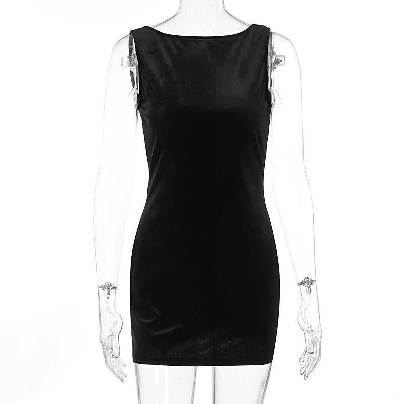 Damen Figurumspielendes Minikleid aus luxuriösem Samtstoff Mirla-Eva Jonsson