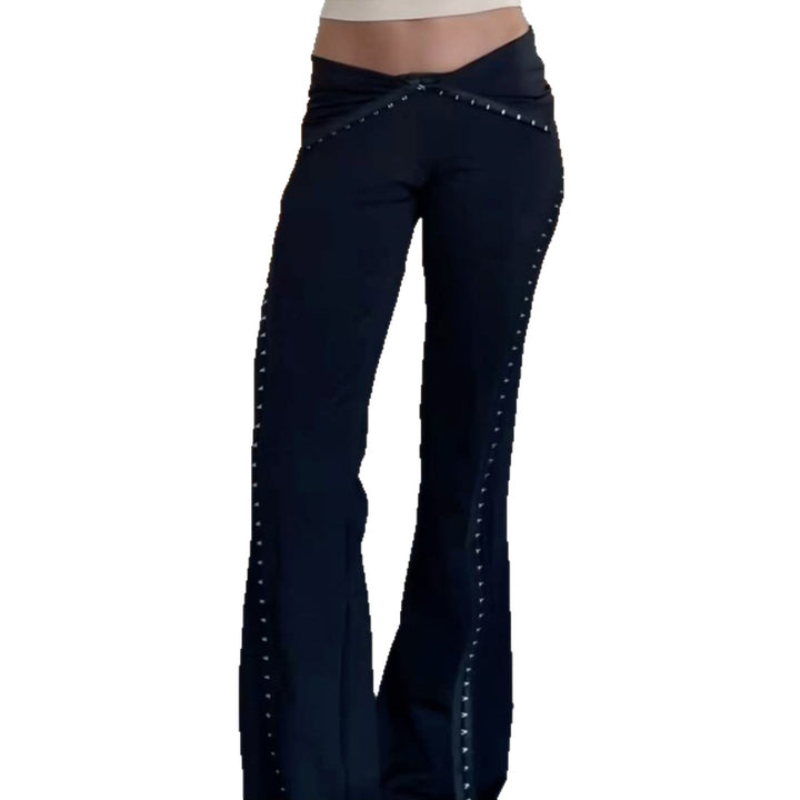 Damen Flared-Leggings mit dekorativen Nitar Mirla-Eva Jonsson