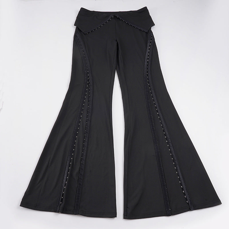 Damen Flared-Leggings mit dekorativen Nitar Mirla-Eva Jonsson