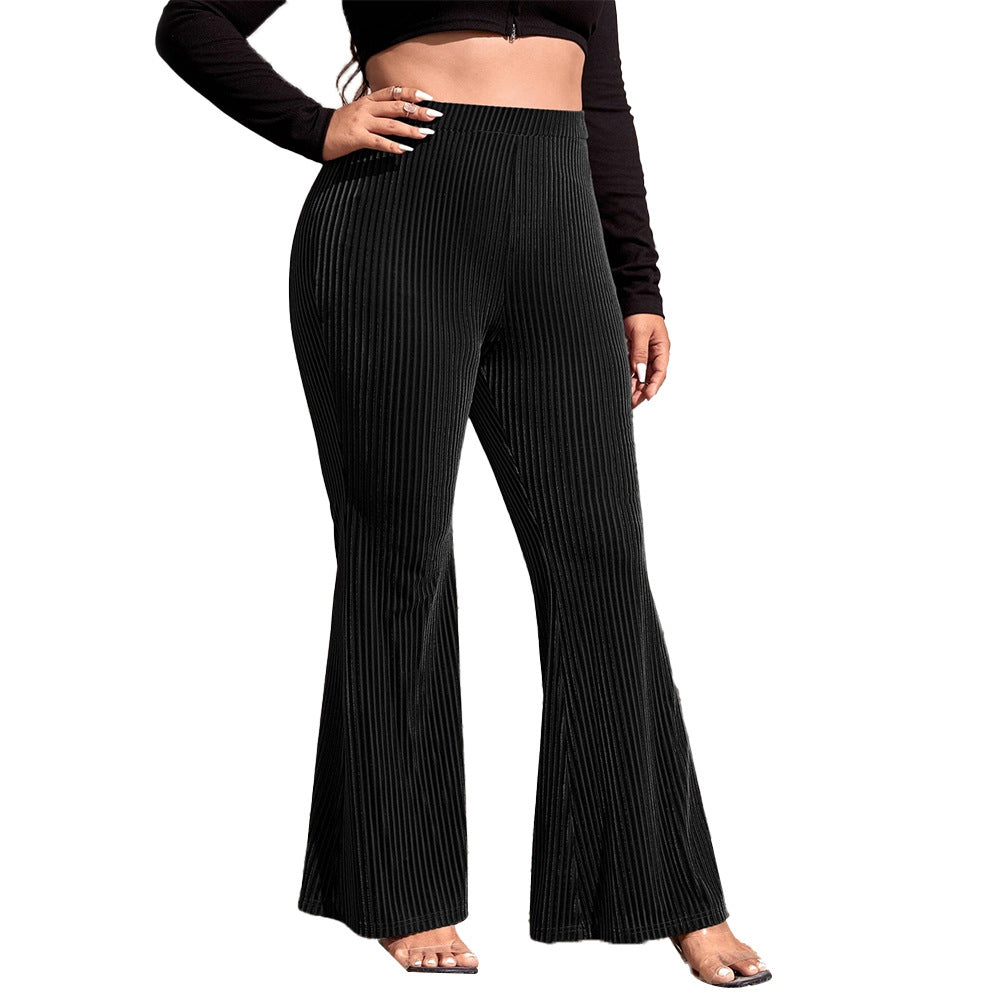 Damen Flared Pants med elegant rippstruktur Mirla-Eva Jonsson