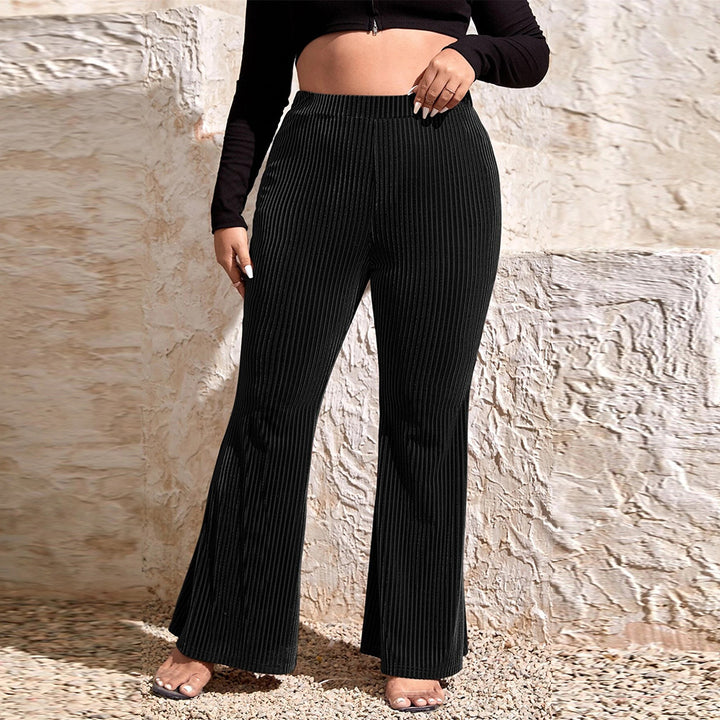 Damen Flared Pants med elegant rippstruktur Mirla-Eva Jonsson